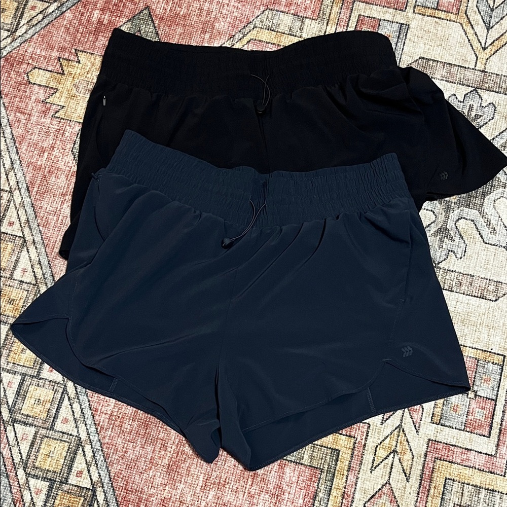 EUC- Women’s All In Motion Running Shorts - Black and Navy